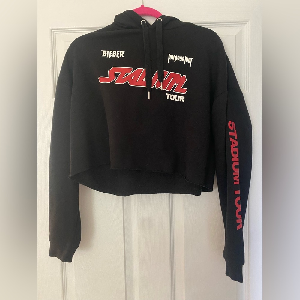 Justin Bieber Purpose Tour Cropped Sweatshirt